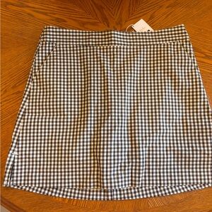 Lady Hagen Black and White Gingham Mini Skirt